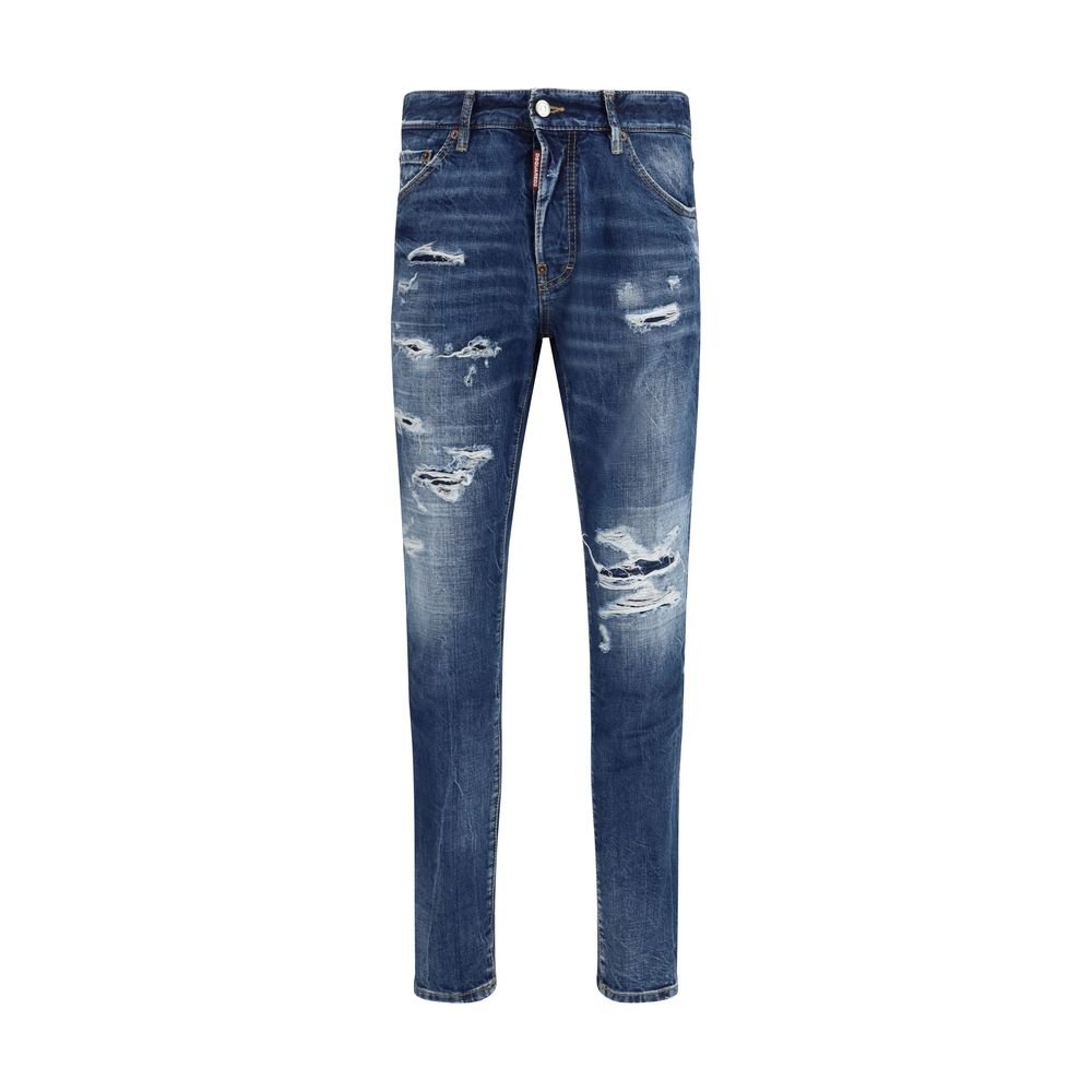 10446171.jpeg Dsquared² Blue Cotton Slim Fit Jeans - Image 1