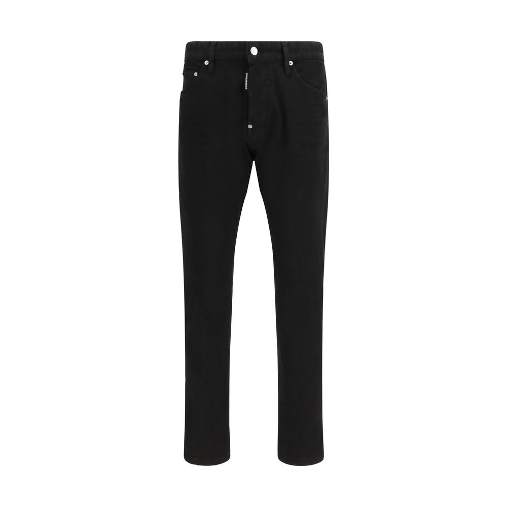 10446193.jpeg Dsquared² Black Cotton Slim Fit Jeans - Image 1