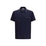Ferragamo Blue Cotton Polo Shirt