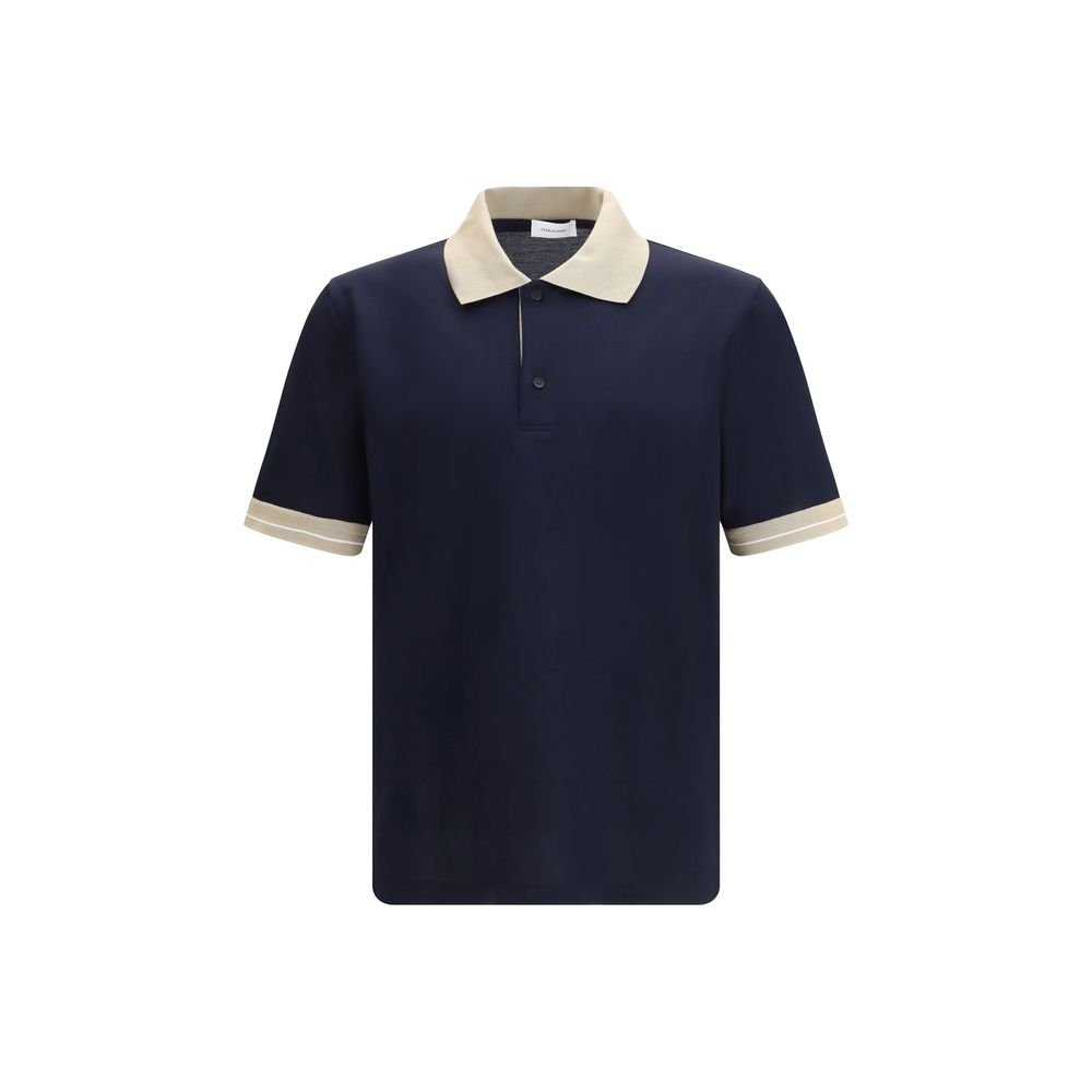 10447969.jpeg Ferragamo Blue Cotton Polo Shirt - Image 1