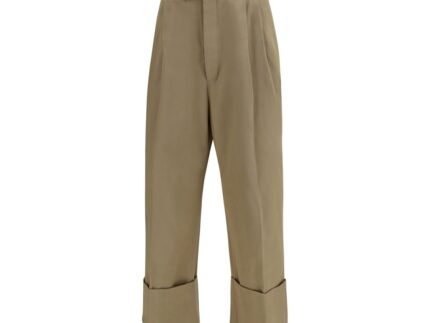 Pantaloni Thom Browne Bej din Bumbac