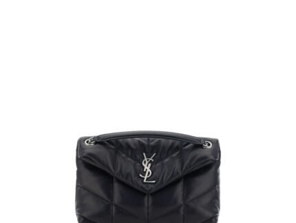 Geantă Saint Laurent Neagră din Lână Merino