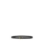Saint Laurent Black Calf Leather Bos Taurus Regular Belt - Image 2