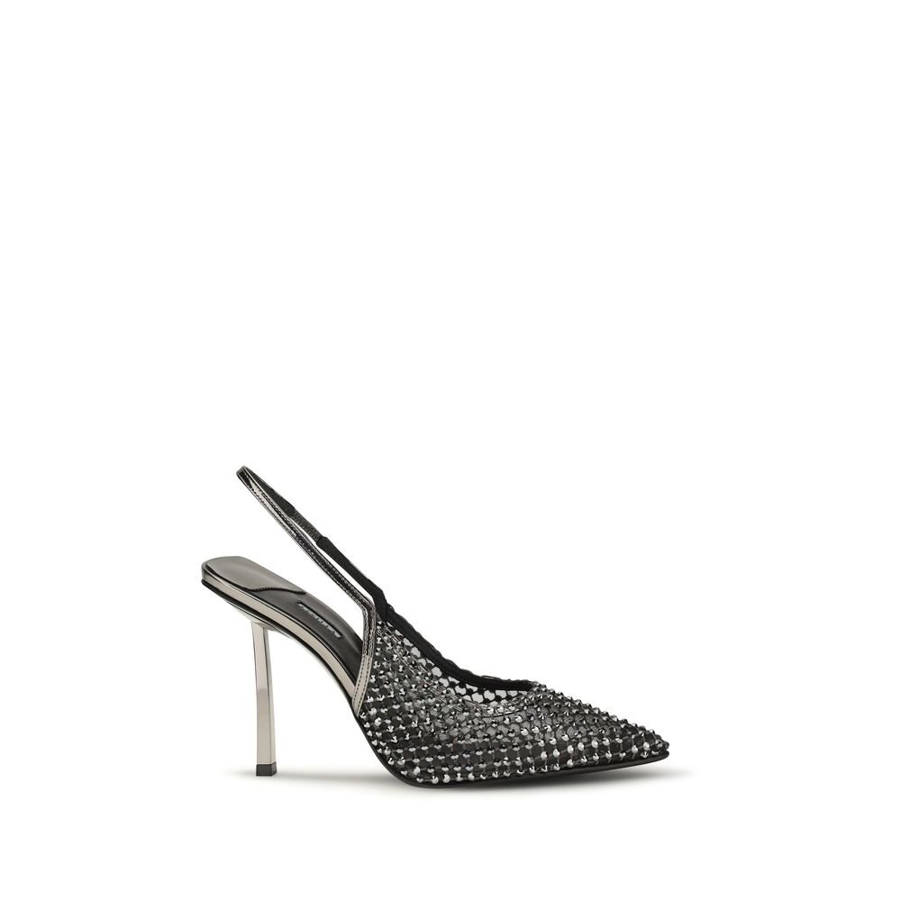 10449282.jpeg LE SILLA Black Nylon High Heel Pumps - Image 1