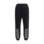 Off-White Black Cotton Joggers (Workout Pants) - Image 2