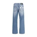 Off-White Blue Cotton Relaxed Fit Jeans - Image 2
