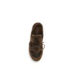 Miu Miu Brown Calf Leather Bos Taurus Athletic Sneakers - Image 4