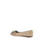 Ferragamo Beige Calf Leather Bos Taurus Ballet Flats - Image 3