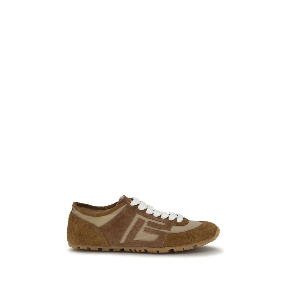 10449936.jpeg Balmain Beige Calf Leather Bos Taurus Athletic Sneakers - Image 1