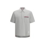 Thom Browne Gray Cotton Polo Shirt
