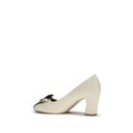 Ferragamo Beige Calf Leather Bos Taurus High Heel Pumps - Image 3