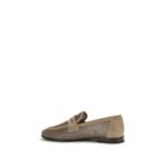 Brunello Cucinelli Beige Calf Leather Bos Taurus Slip-On Loafers - Image 3