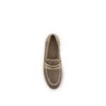 Brunello Cucinelli Beige Calf Leather Bos Taurus Slip-On Loafers - Image 4