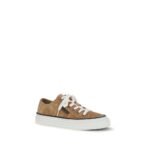Brunello Cucinelli Beige Calf Leather Bos Taurus Low Top Sneakers - Image 2