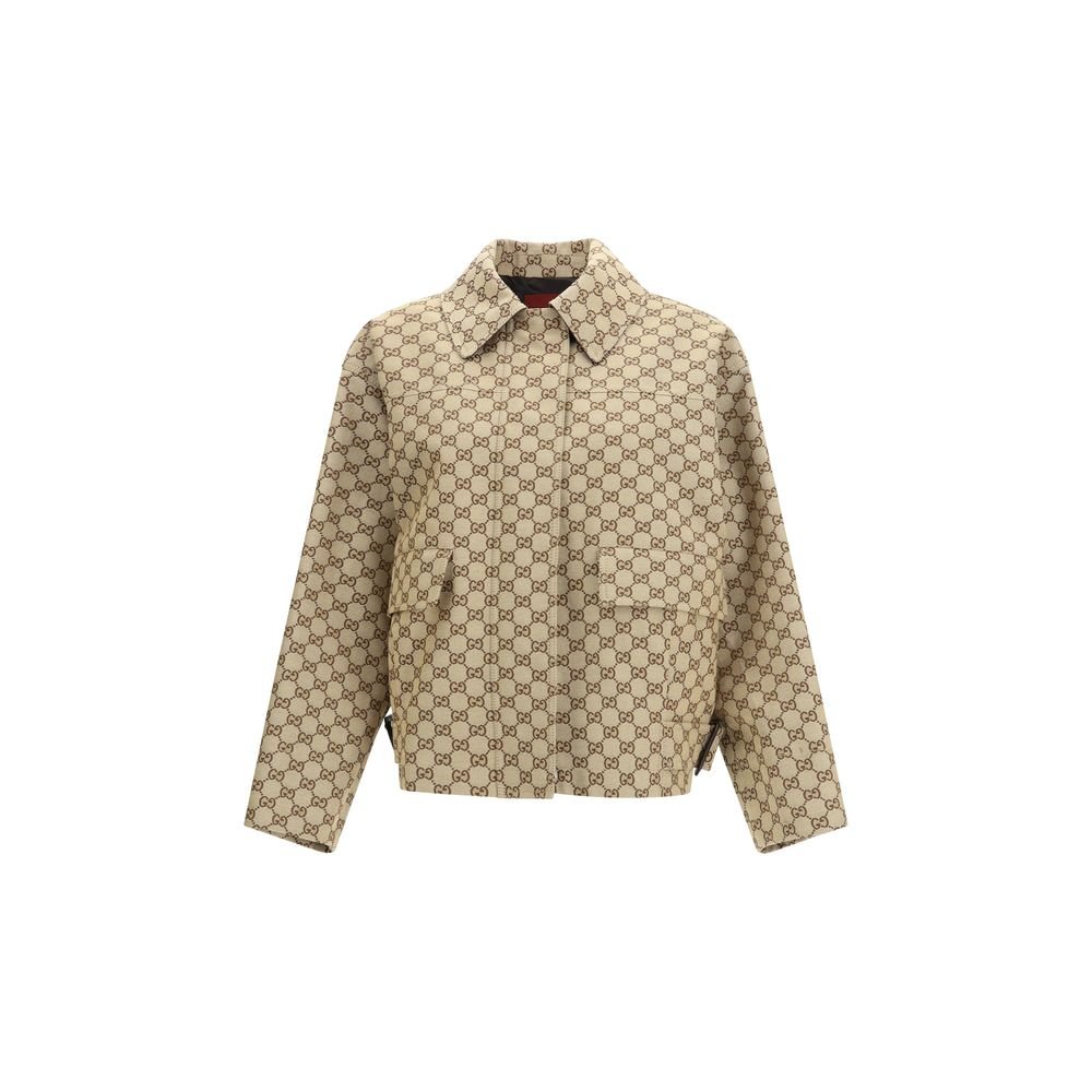 10453521.jpeg Gucci Beige Cotton Bomber - Image 1