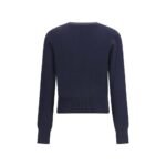 Ami Paris Blue Merino Wool Sweatshirt - Image 2