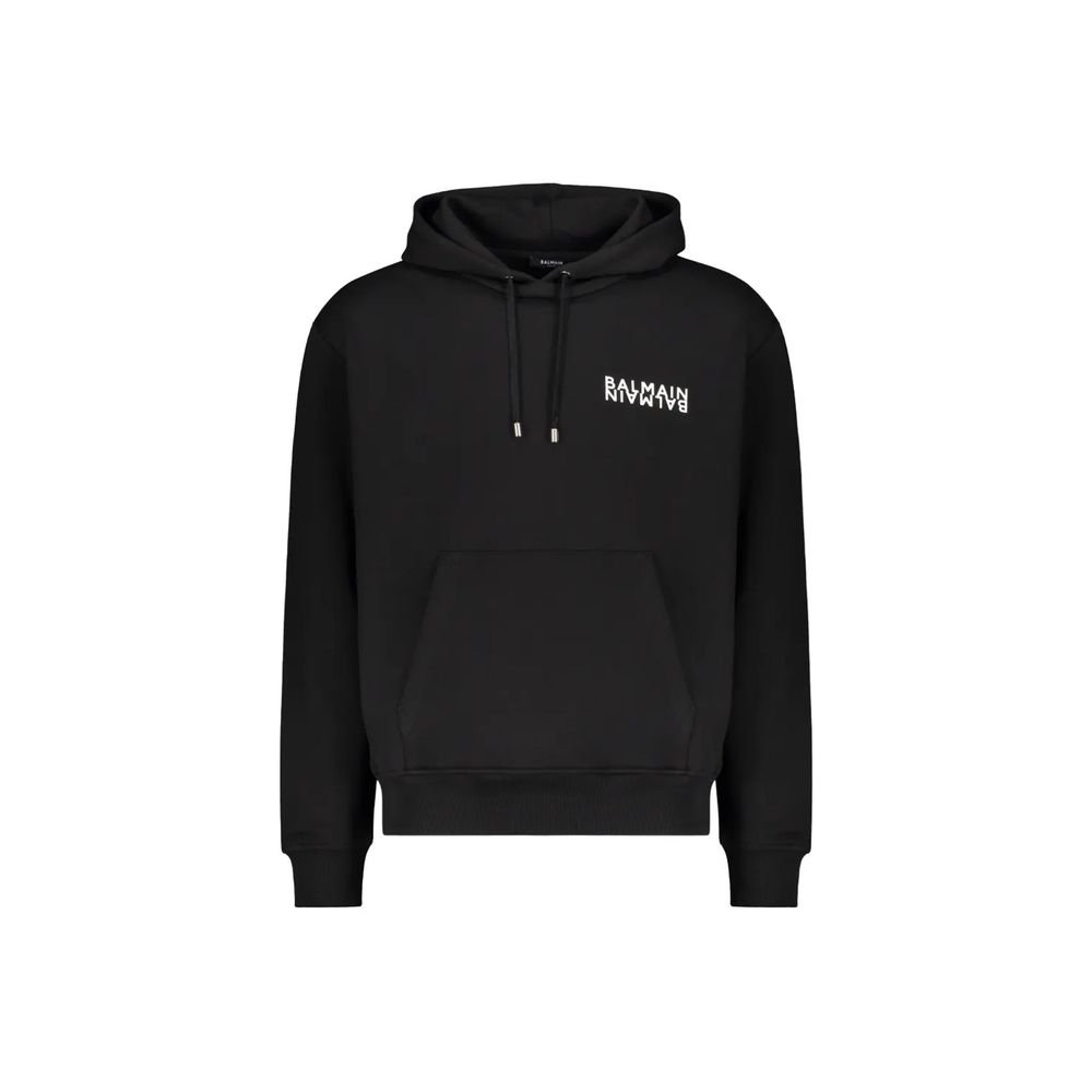 10460720.jpeg Balmain Black Cotton Hoodie - Image 1