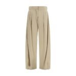 The Row Beige Silk Casual Pants