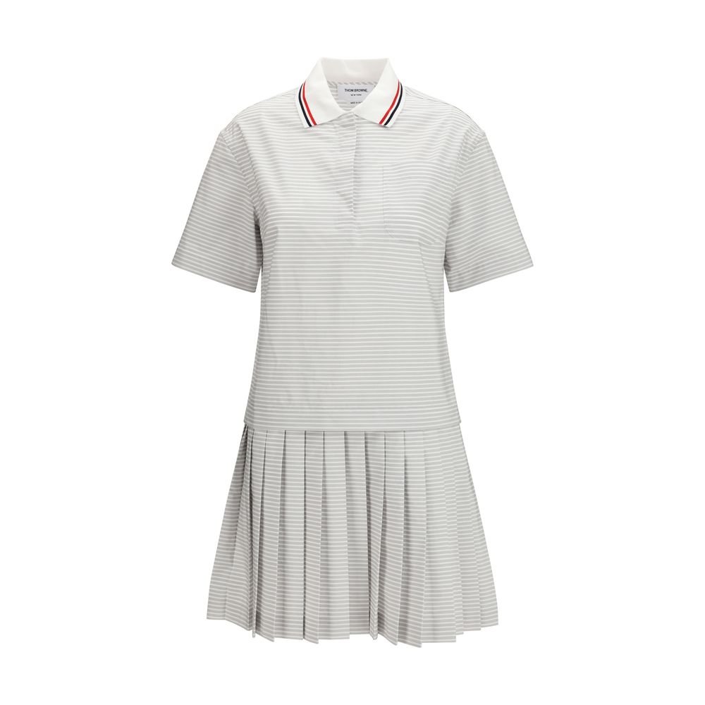 10462330.jpeg Thom Browne Gray Cotton Casual Dress - Image 1