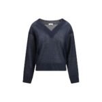Brunello Cucinelli Blue Linen Sweatshirt