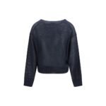 Brunello Cucinelli Blue Linen Sweatshirt - Image 2