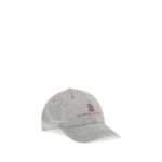 Brunello Cucinelli Gray Linen Cap (Baseball Hat) - Image 2