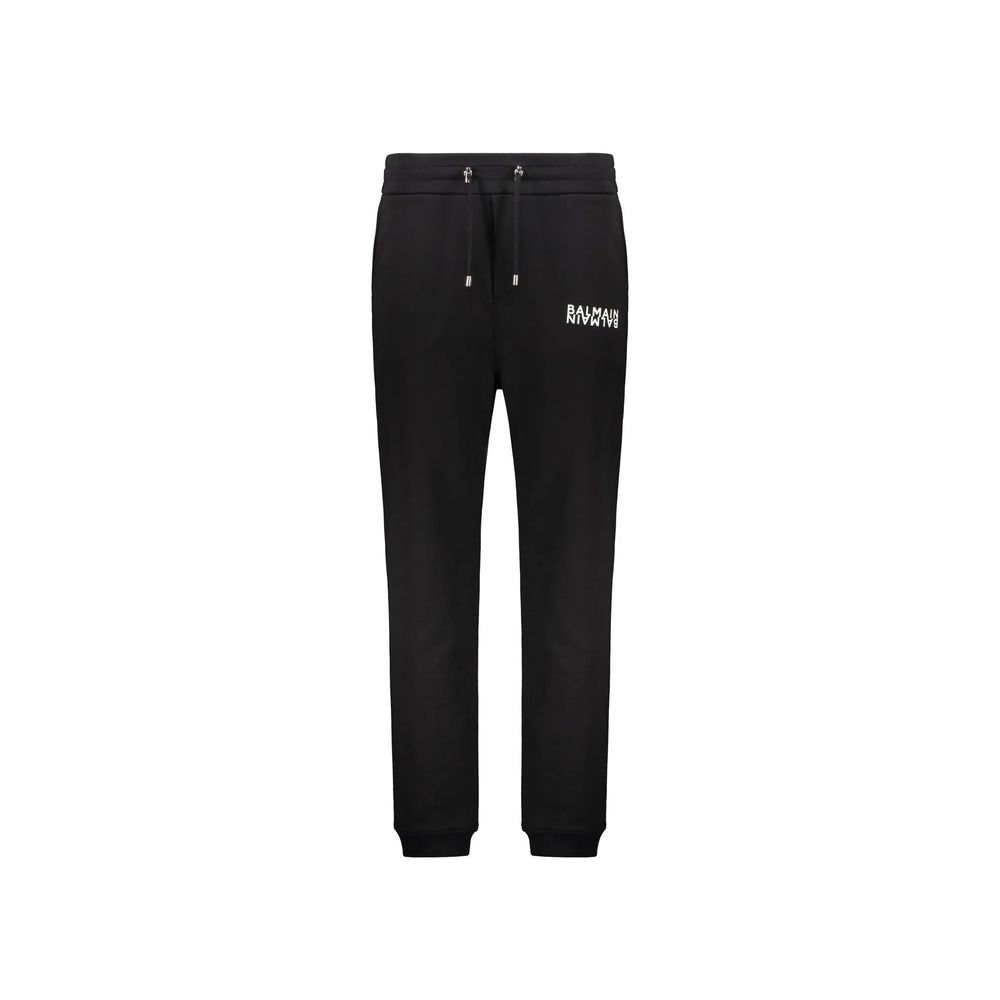 10464172.jpeg Balmain Black Cotton Joggers (Workout Pants) - Image 1