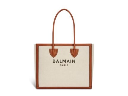 Balmain Beige Cotton Tote Bag