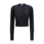 Vivienne Westwood Black Merino Wool Cardigan
