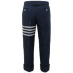 Pantaloni Thom Browne Albastri din Tweed - imagine 2