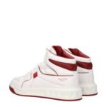 Valentino Garavani White Leather High Top Sneakers - Image 4