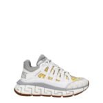 Versace White Fabric Athletic Sneakers