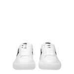 Versace White Leather Low Top Sneakers - Image 3