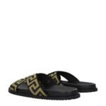 Versace Black Fabric Slippers - Image 4
