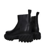 Off-White Black Leather Ankle Boots - Image 4