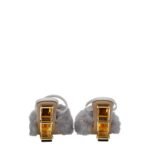 Fendi Gray Mink Slippers - Image 5