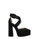 Jimmy Choo Black Satin Platform Sandals