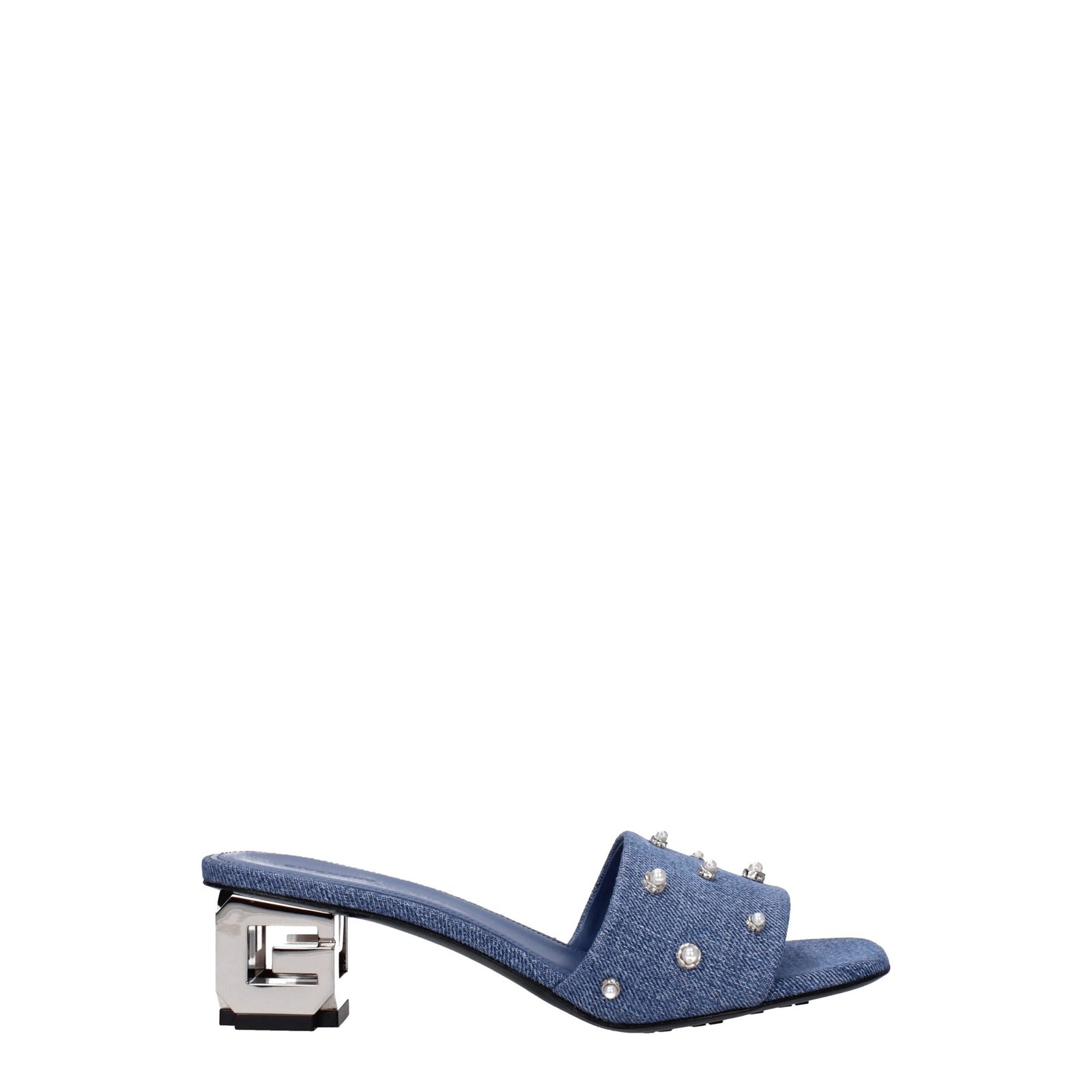 8339327.jpeg Givenchy Blue Fabric Sandals - Image 1