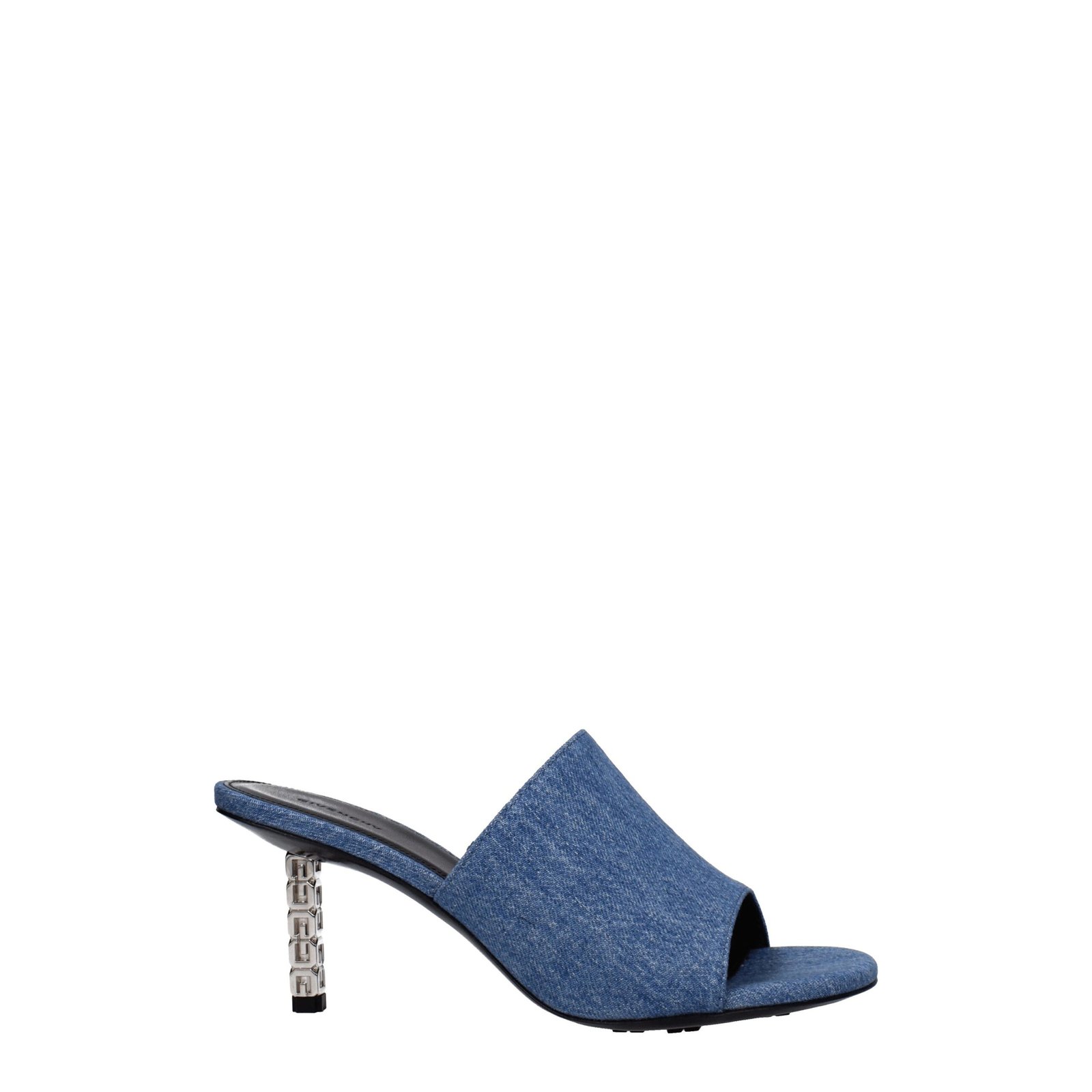 8339330.jpeg Givenchy Blue Fabric Platform Sandals - Image 1