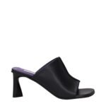 Stella McCartney Black Leather Stiletto Heel Sandals