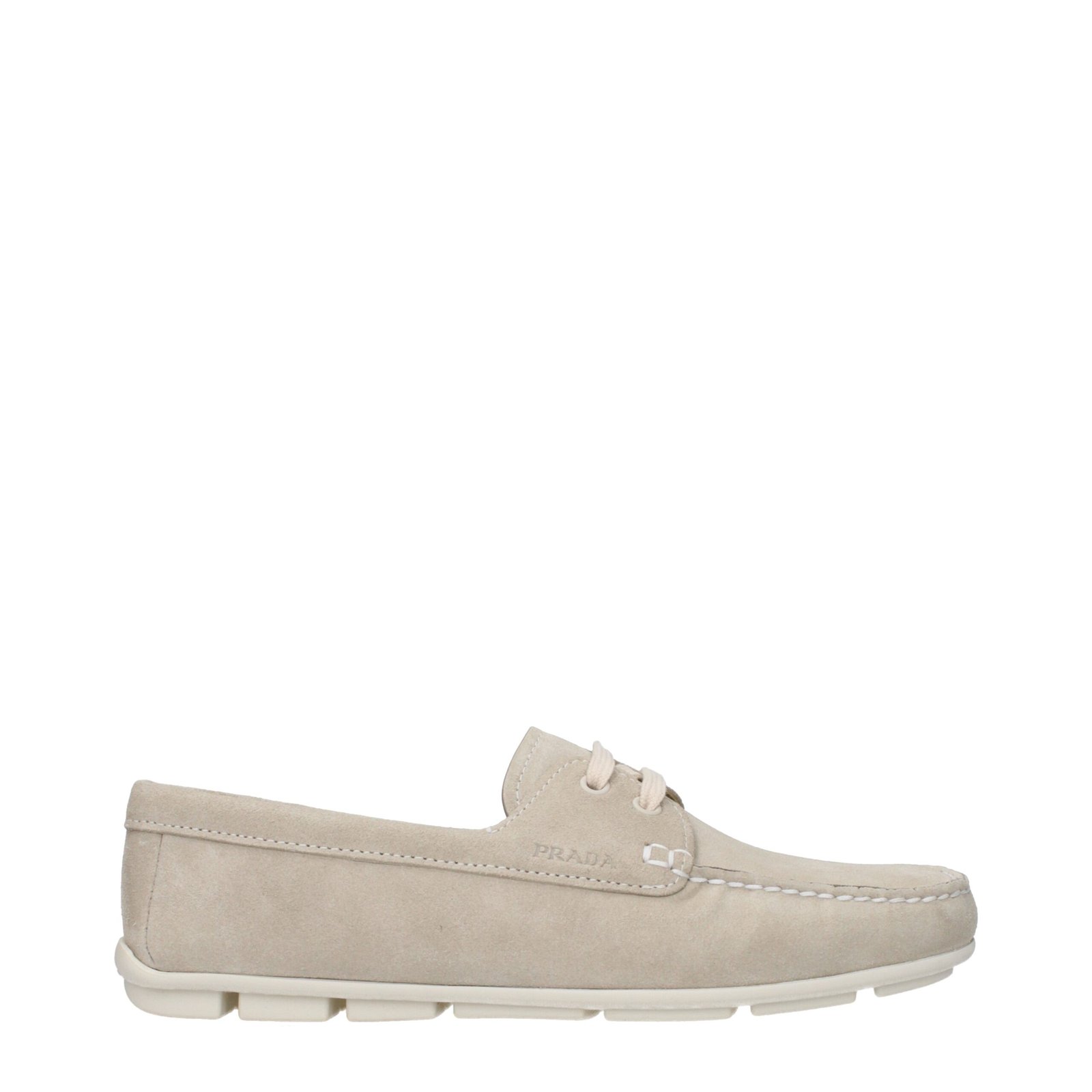 8340311-1.jpeg Prada Gray Leather Slip-On Loafers - Image 1