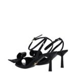 Prada Black Leather Stiletto Heel Sandals - Image 4