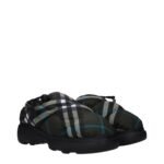 Burberry Green Fabric Slip-On Loafers - Image 2