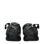 Burberry Green Fabric Slip-On Loafers - Image 3