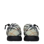 Burberry Green Fabric Slip-On Loafers - Image 3