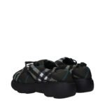 Burberry Green Fabric Slip-On Loafers - Image 4