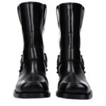 Valentino Garavani Black Leather Ankle Boots - Image 3