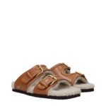 Valentino Garavani Brown Leather Slippers - Image 2