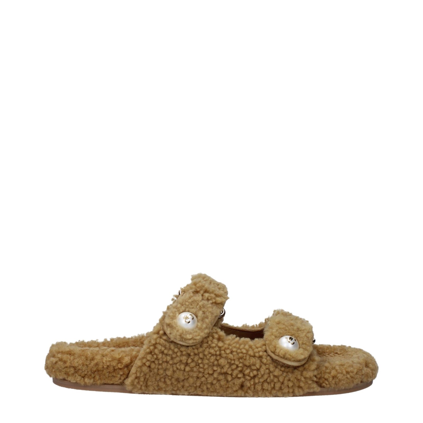 8341600-1.jpeg Jimmy Choo Brown Fabric Slippers - Image 1