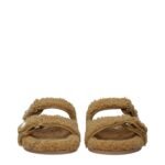 Jimmy Choo Brown Fabric Slippers - Image 3